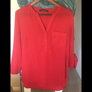 Red blouse. Very pretty